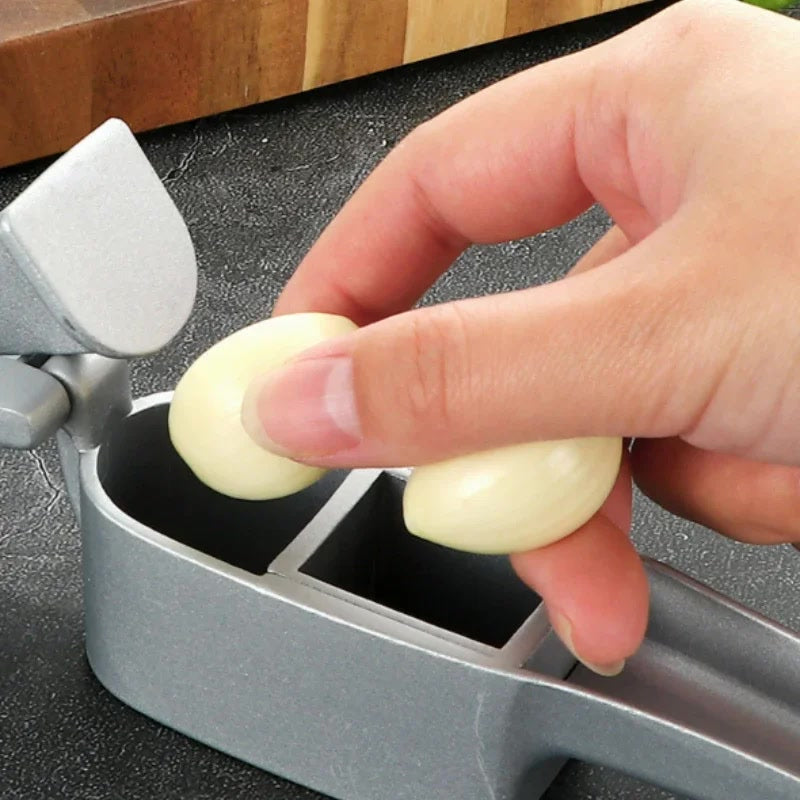 2 In 1 Multifunctional Garlic Press Garlic Slicer Zinc Alloy Manual Kitchen Gadget and Accessories Gadgets for Home