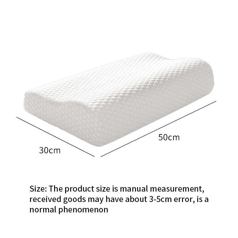 1pc Memory Foam Pillow, Knitted Fabric Polyurethane Slow Rebound Temperature Sensing Water Cube Pillow Core For Anti-snoring Nec