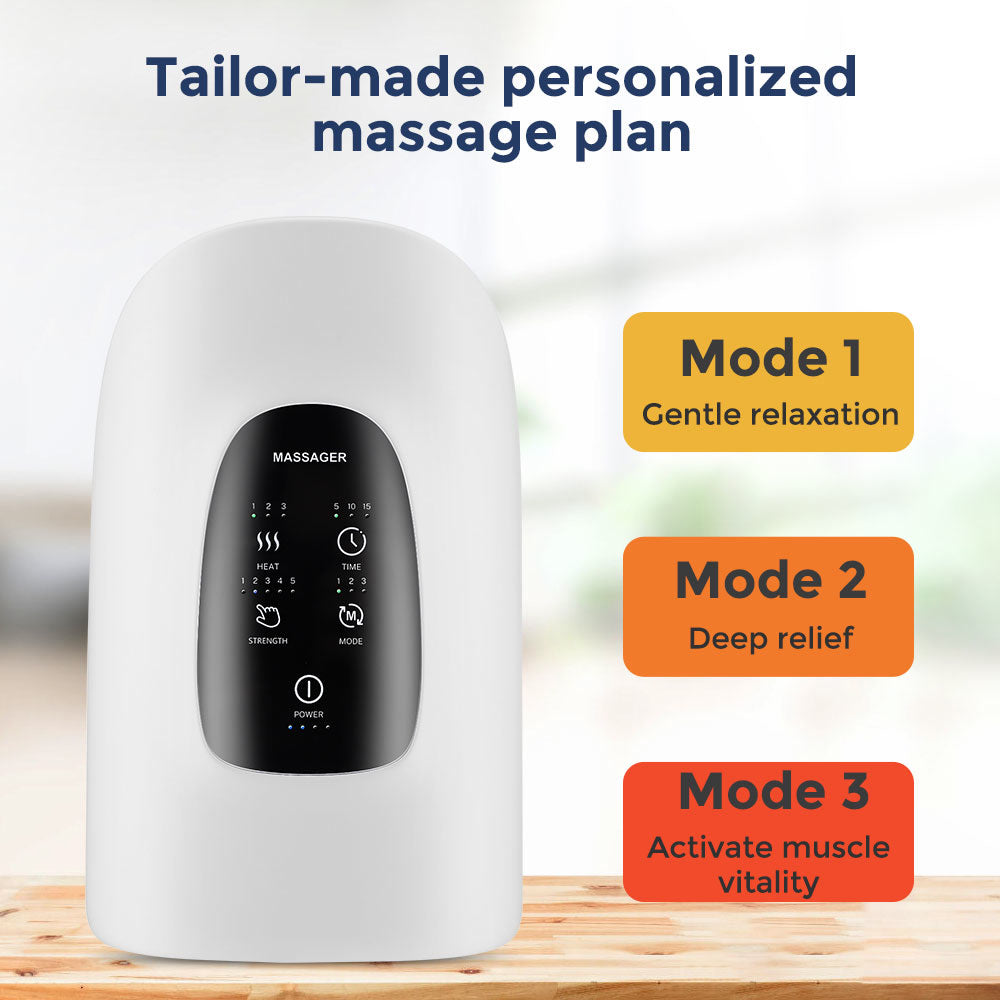 New Hand Massager Acupoint Massage Heated Physiotherapy Air Compression Massage Palm Massager Finger Wrist Spa Relax Pain Relief