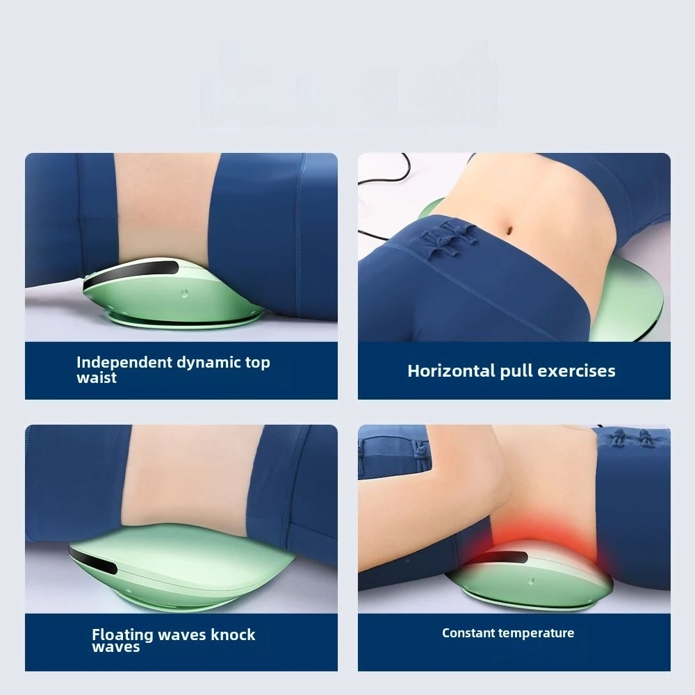 Electric Lumbar Traction Device Massager with Heat Function & Adjustable Intensity,Electric Inflatable Back Stretcher Device