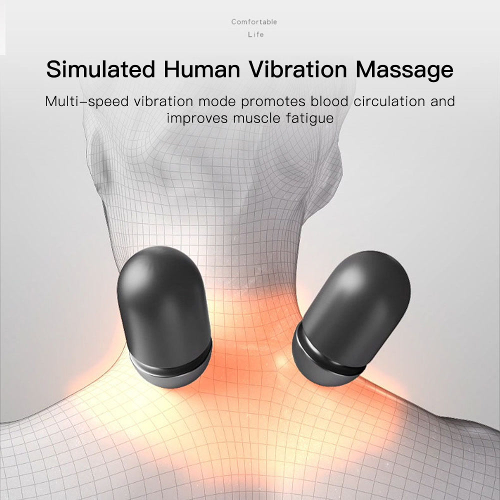 Electric Neck Massager Pillow Cervical Stretcher Heating Vibration Massage Back Traction Orthopedic Sleeping Pillows Support