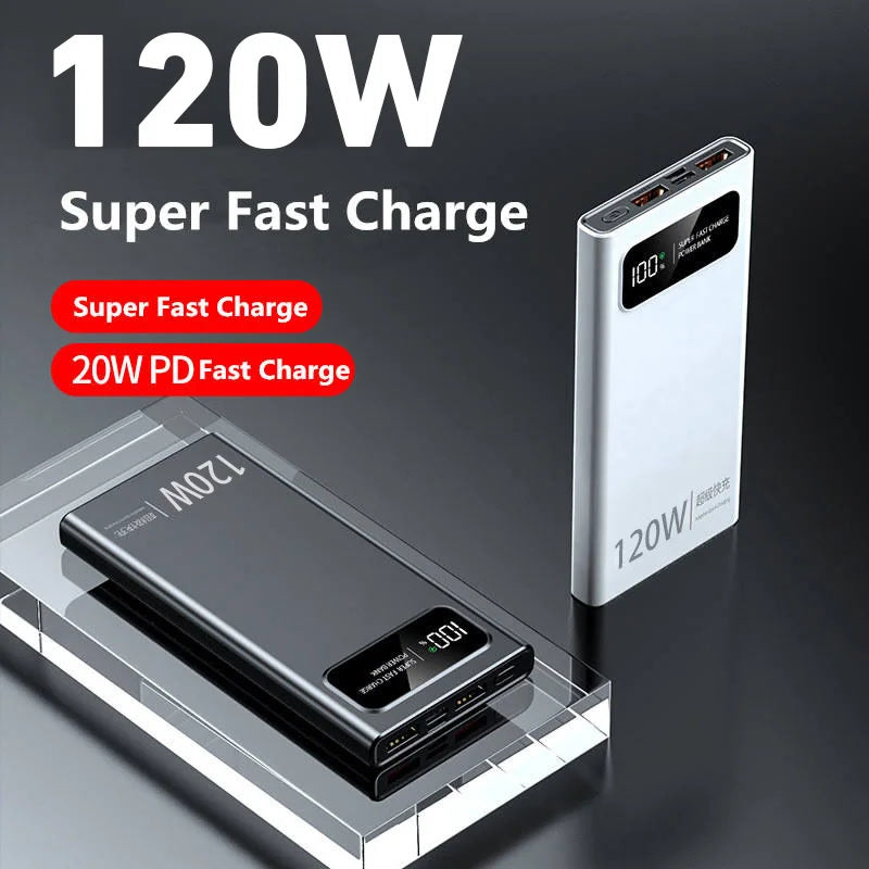 Xiaomi 200000mAh Power Bank 120W Super Fast Charging Battery High Capacity Digital Display PowerBank For iPhone Samsung Huawei