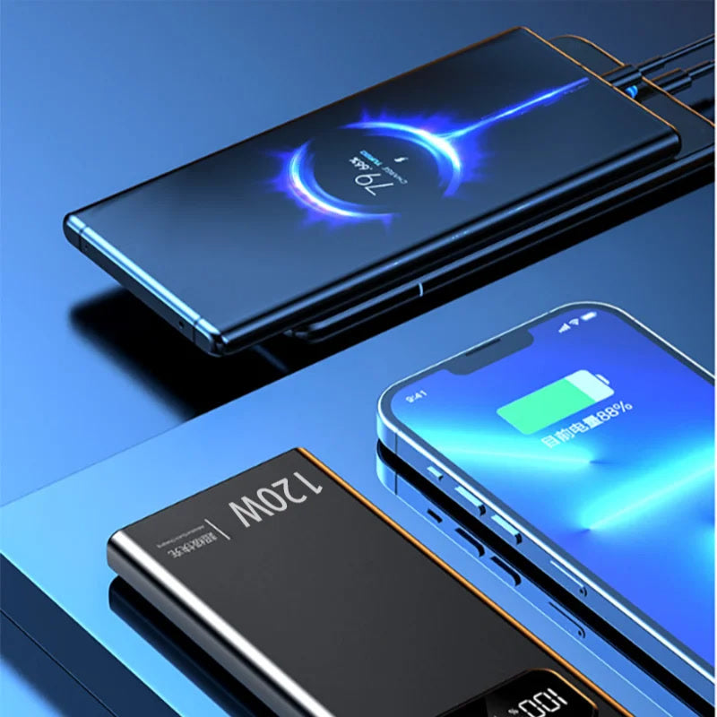 Xiaomi 200000mAh Power Bank 120W Super Fast Charging Battery High Capacity Digital Display PowerBank For iPhone Samsung Huawei