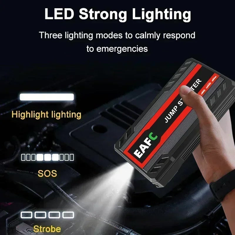 Power Bank 2000A/1200A/600A 12V Car Battery Jump Starter Portable Charger Car Booster Auto Starting Device Emergency Starter