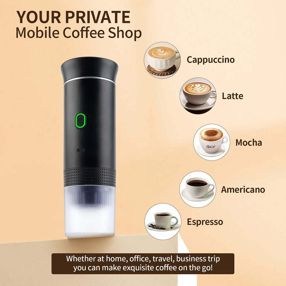 3-in-1 Wireless Capsule Powder Coffee-machine Portable Electric Coffee Maker for Travel Camping Home-made Espresso Coffee maker