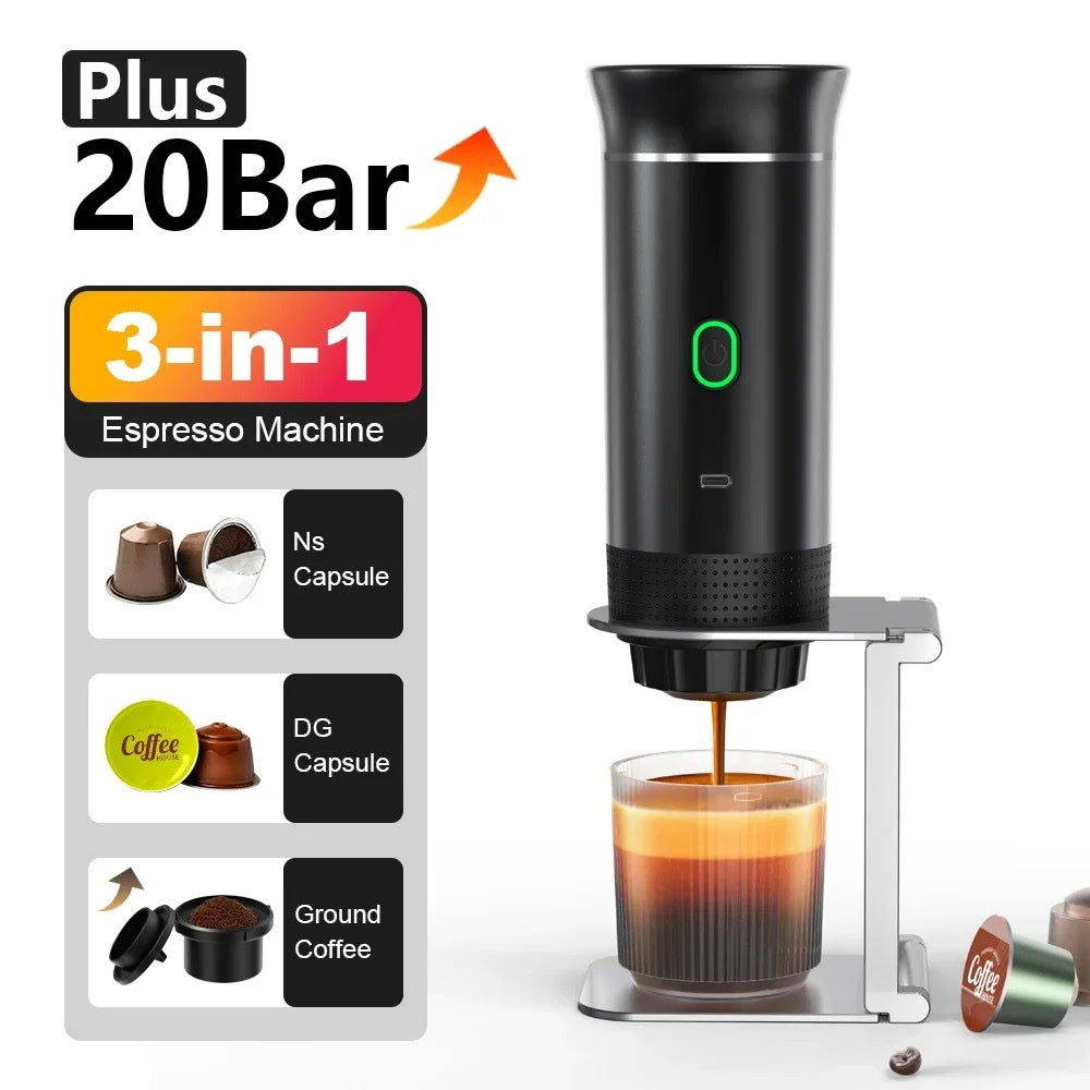 3-in-1 Wireless Capsule Powder Coffee-machine Portable Electric Coffee Maker for Travel Camping Home-made Espresso Coffee maker