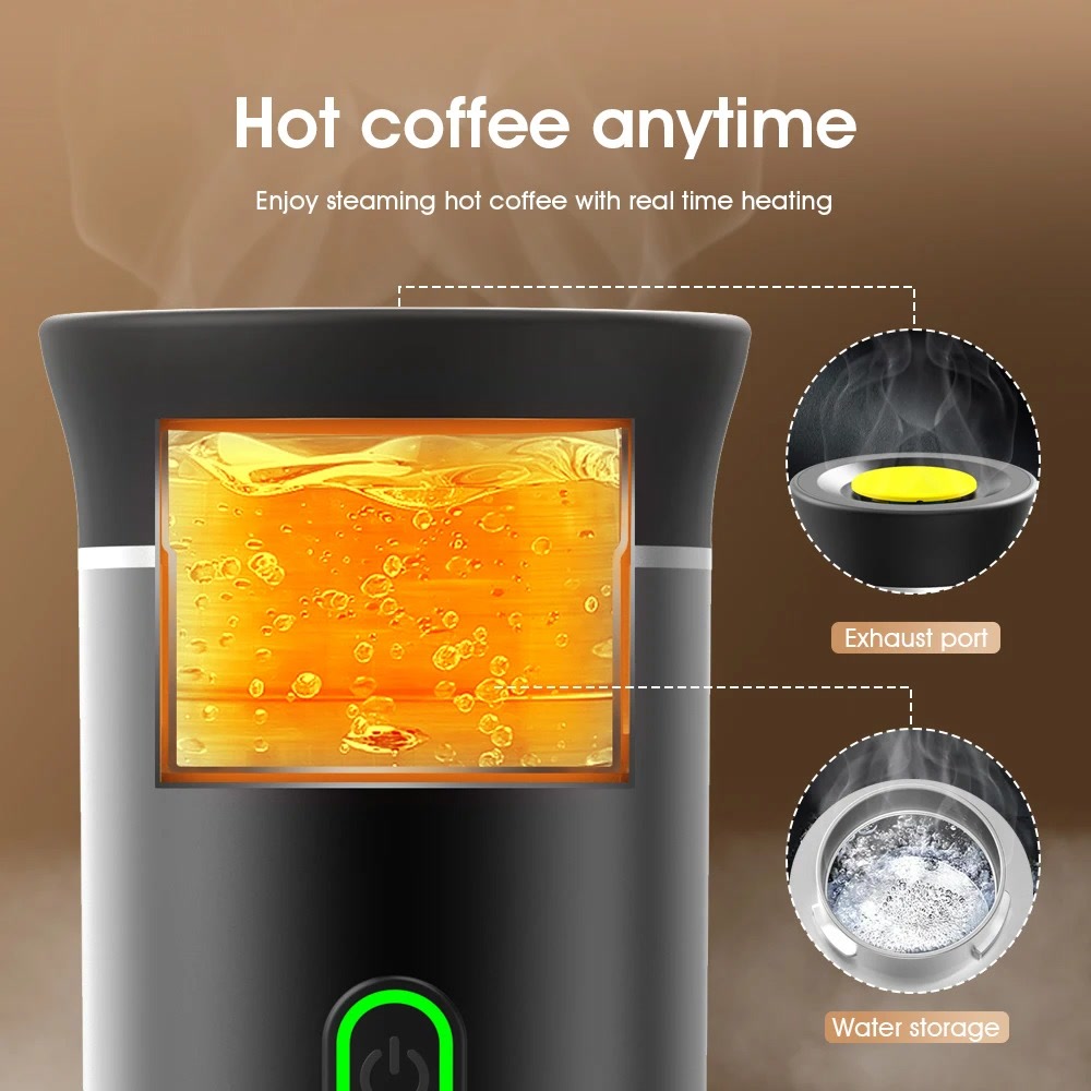 3-in-1 Wireless Capsule Powder Coffee-machine Portable Electric Coffee Maker for Travel Camping Home-made Espresso Coffee maker