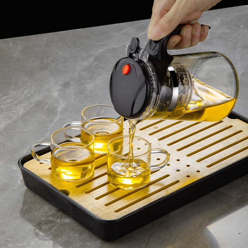 HMLOVE Heat Resistant Glass Teapot Puer Kettle Tea Infuser Filter High Borosilicate Heatable Chinese Gung Fu Teawear Flower Pot