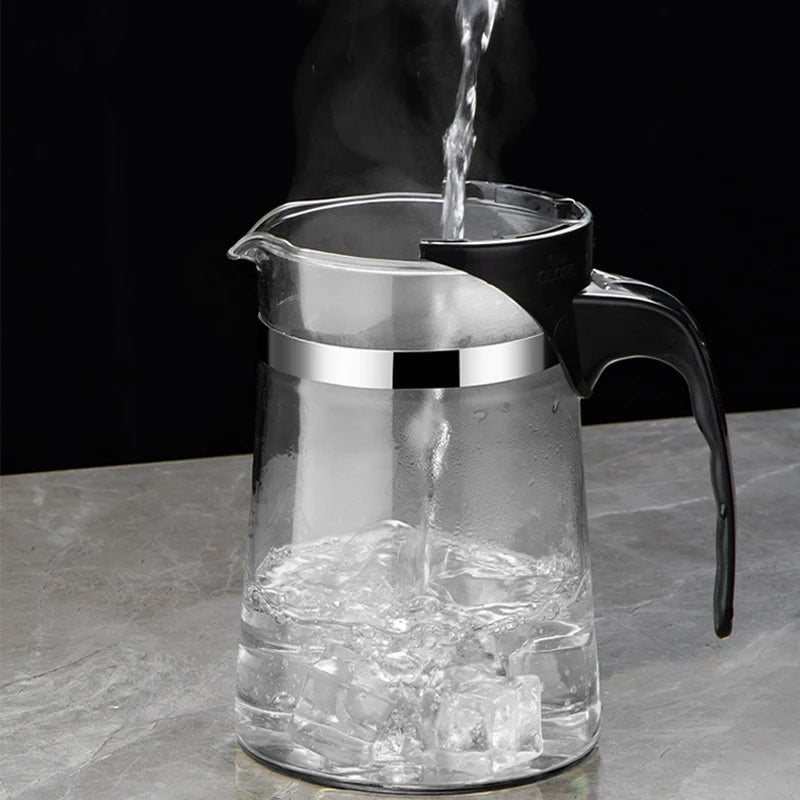 HMLOVE Heat Resistant Glass Teapot Puer Kettle Tea Infuser Filter High Borosilicate Heatable Chinese Gung Fu Teawear Flower Pot