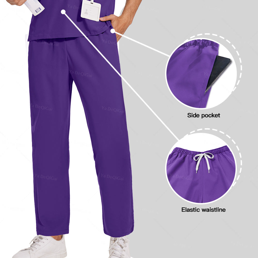 Medical Uniform Short Sleeve V Neck Work Clothes Hospital Nurse Scrub Uniform Dcotor Surgical Uniforms Nursing Straight Pant Set