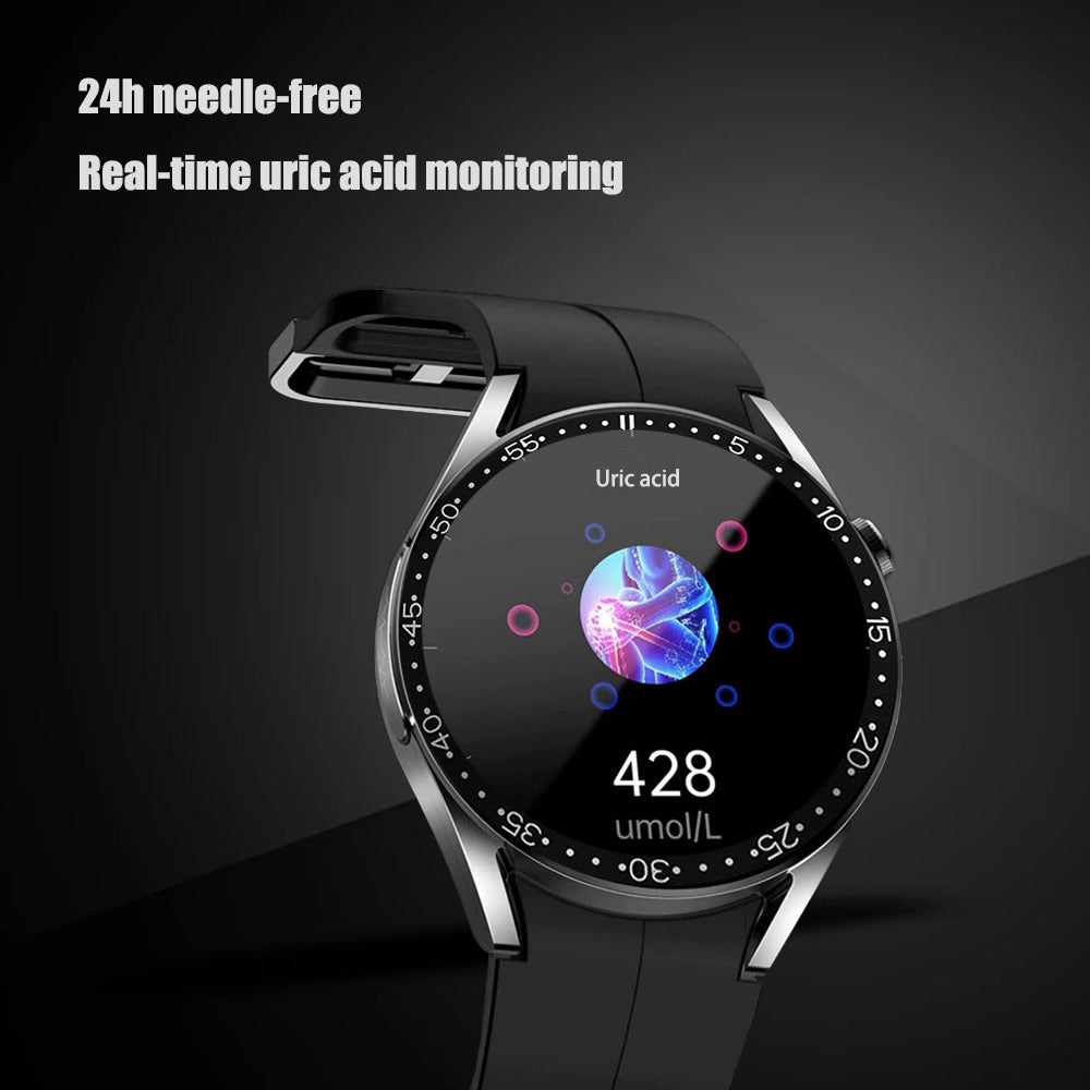 Blood Glucose Watch Heart Rate Blood Pressure Blood Oxygen Temperature Monitoring Health Sports Waterproof Non-Invasive Glucose