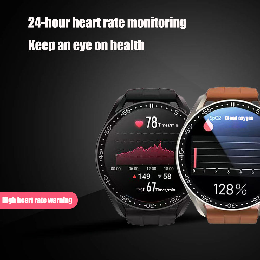 Blood Glucose Watch Heart Rate Blood Pressure Blood Oxygen Temperature Monitoring Health Sports Waterproof Non-Invasive Glucose