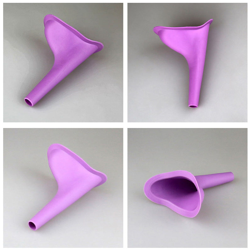 1pcsOutdoor Travel Female Urinal Pee Camping Portable Urinal for Women Soft Silicone Disposable Paper Urination Device Stand Up