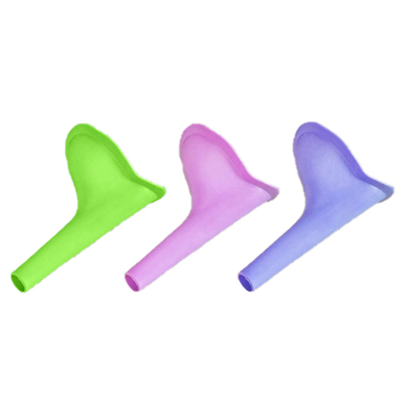 1pcsOutdoor Travel Female Urinal Pee Camping Portable Urinal for Women Soft Silicone Disposable Paper Urination Device Stand Up