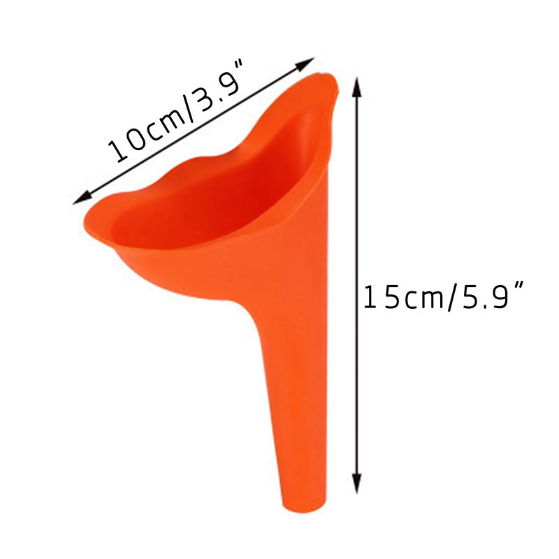 2pcs Portable Woman Elegance Travel Female Toilet Can Wee Urinal Urine Director Funnel Tube Silicone Urination Device Stand Up