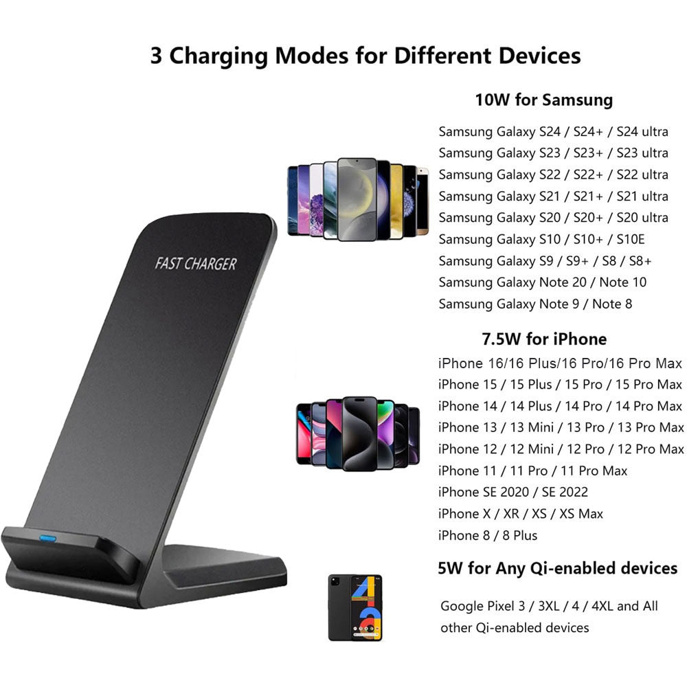 40W Fast Wireless Charger support for Samsung S24 S23 S22 21 Ultra Quick Charging Stand For iPhone 15 14 13 12Pro Max Xiaomi 14
