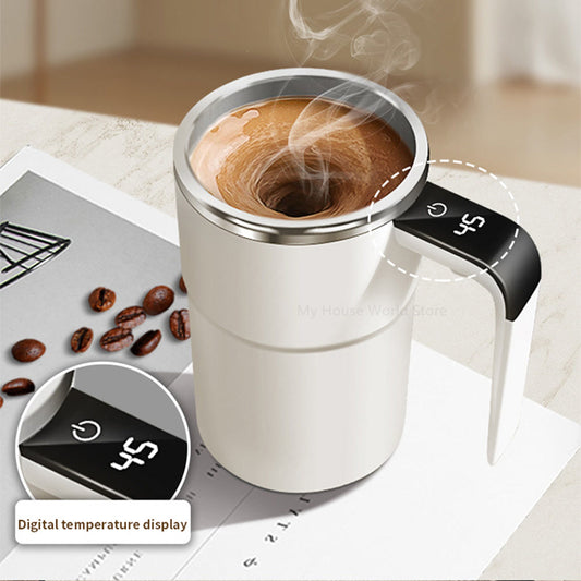 Auto Stir Mug: Rechargeable Coffee Mixer