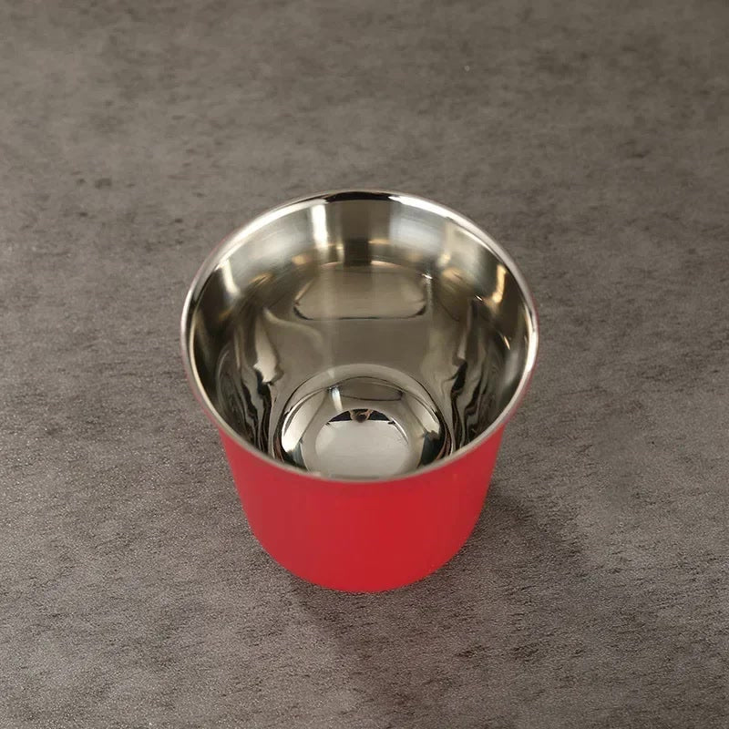 80ml Espresso Mugs Small Wine Glass 304 Stainless Steel Coffee Cups Double Wall Heat Insulated Capsule Cup Dishwasher Safe cup