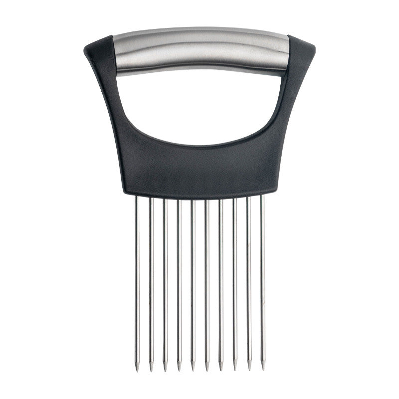 OnionSafe: Stainless Steel Onion Holder & Slicer