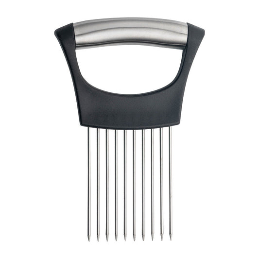 OnionSafe: Stainless Steel Onion Holder & Slicer