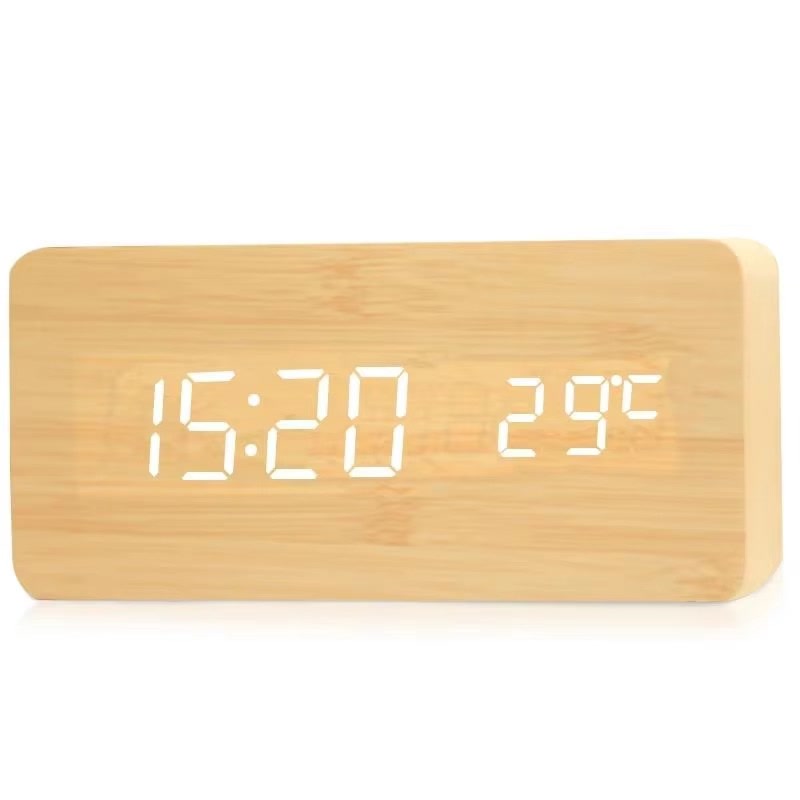 Wooden LED Alarm Clock