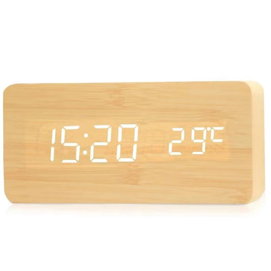 Wooden LED Alarm Clock