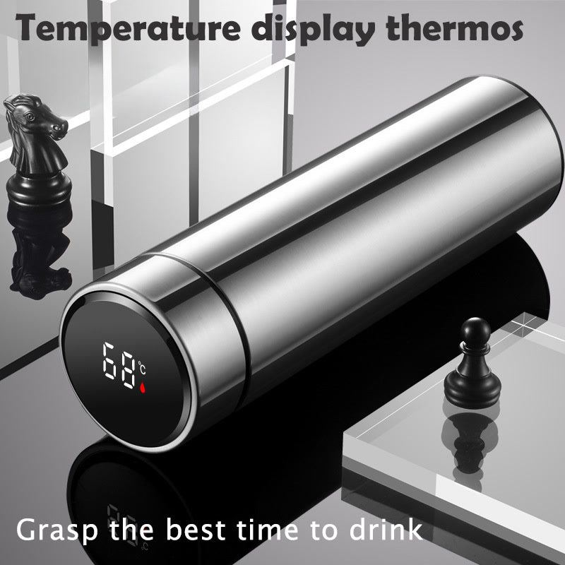 Thermos Cup 304 Stainless Steel Business Gift Tea Water Cup Smart Temperature Display Thermos Cup Water Bottles