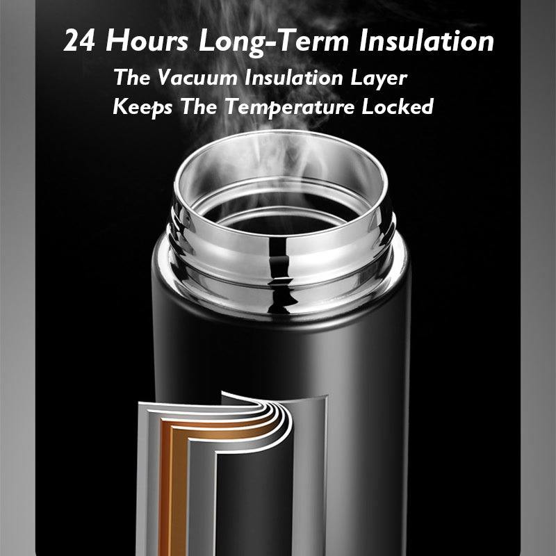Thermos Cup 304 Stainless Steel Business Gift Tea Water Cup Smart Temperature Display Thermos Cup Water Bottles