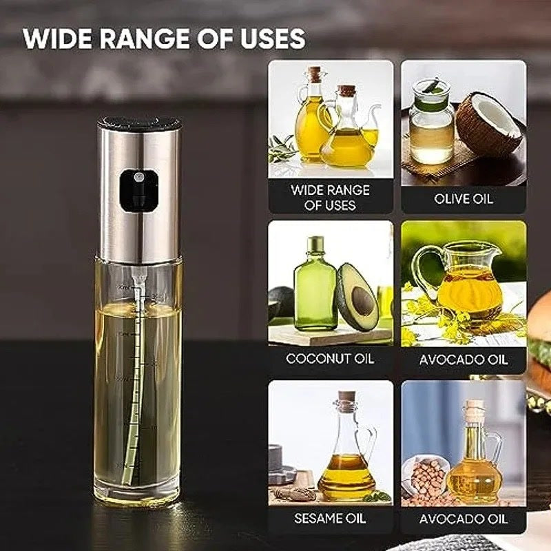 Glass Oil Sprayer for Cooking Olive Spray Mister for Salad BBQ Kitchen Baking Empty Vinegar Bottle