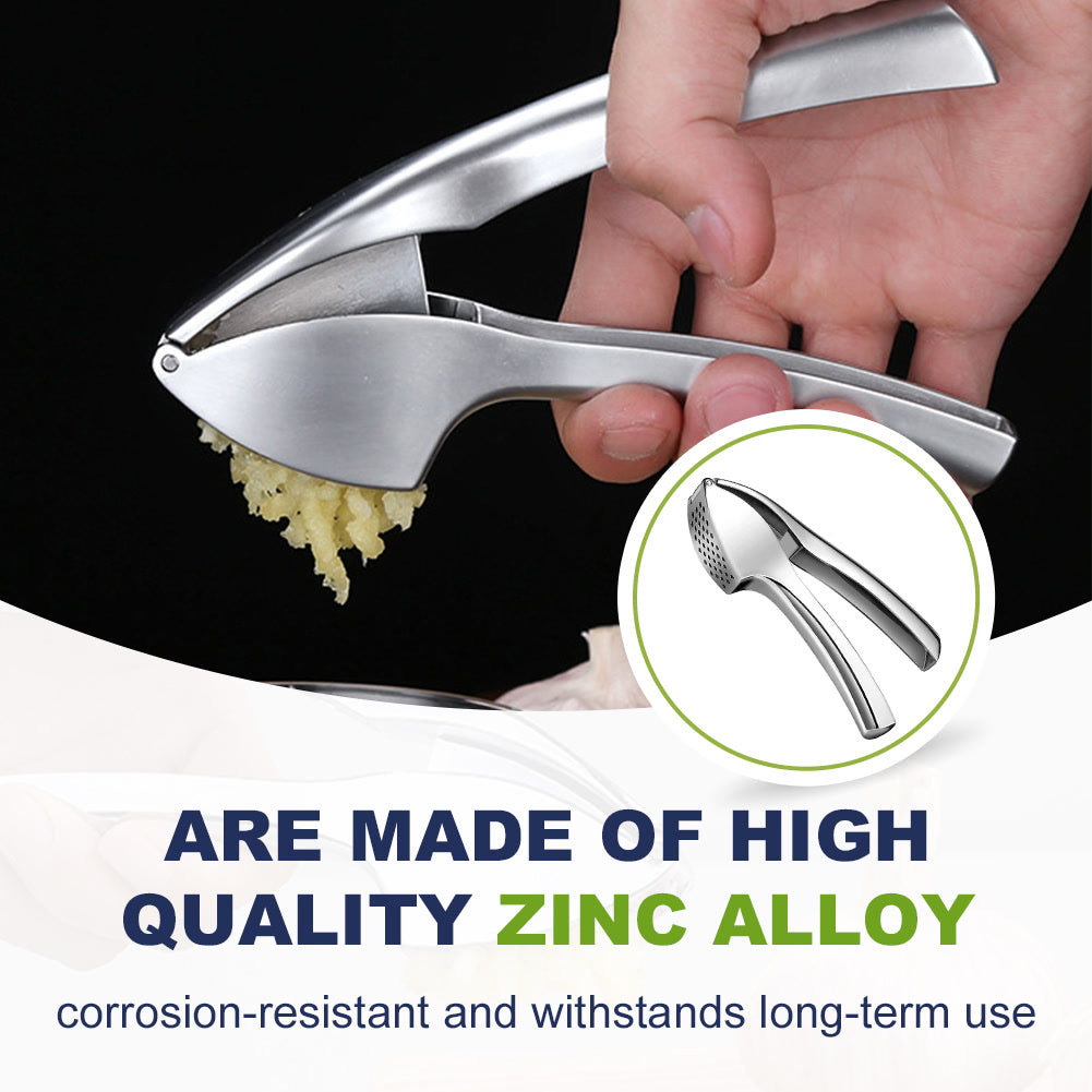 Garlic Press Stainless Steel Garlic Mincer Garlic Crusher Detachable Easy to Squeeze and Clean Kitchen Tools for Fine Garlic