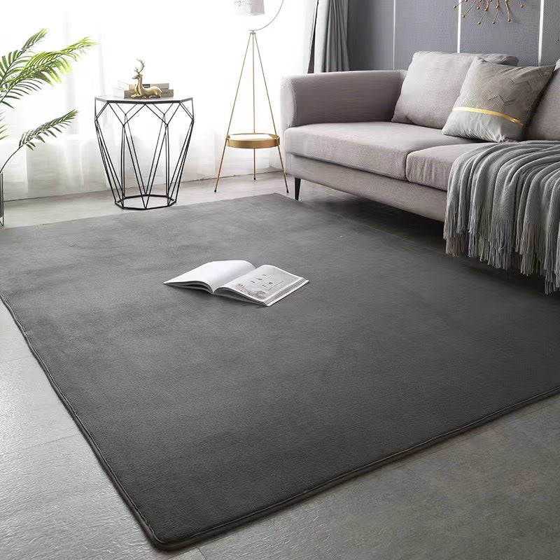 VIKAMA Coral Velvet Solid Color Carpet Living Room Coffee Table Yoga Mat Bedroom Bed Blanket Home Decor Soft Children's Play Mat