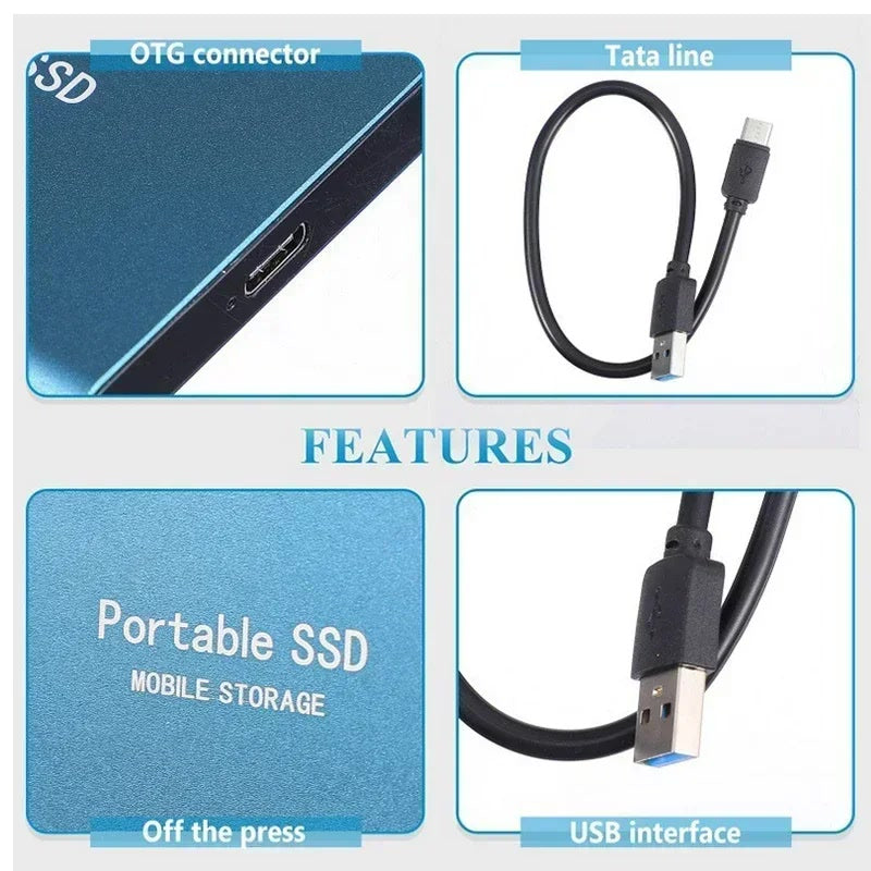 SSD 2tb external hard drive 1TB portable external SSD Mini Hard Disks High-speed Drive External Solid State Hard Drive New