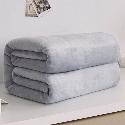 Cozy Fleece Blanket (Blue/Black)