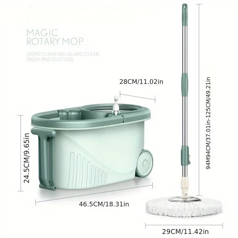 NEW HOT spin mop, automatic rotating mop / mop replacement head, clean microfiber tow bucket lazy magic mop bucket.
