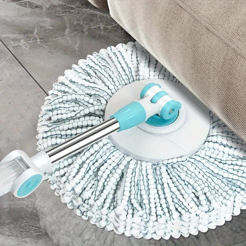 Wheeled Hands-free Spin Mop Set with Detachable Hanging Bucket,Washing and Cleaning2-in-1,Suitable for Bedroom,Living Room,Etc