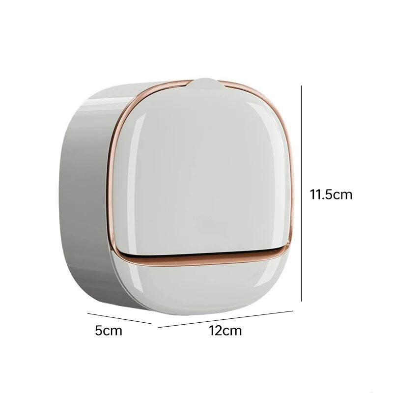 New 1Pcs Wall-mounted Soap Dish With lid, Drain Soap Dish Without drilling, Soap Storage Rack For bathroom, Bathroom Accessories