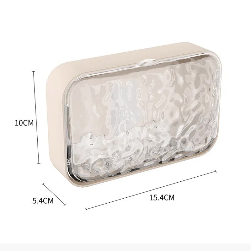 Bathroom Soap Holder Free-Punching Wall Mounted Soap Sponge Holder Organizer Double Drainage Soap Dish Bathroom Accessories
