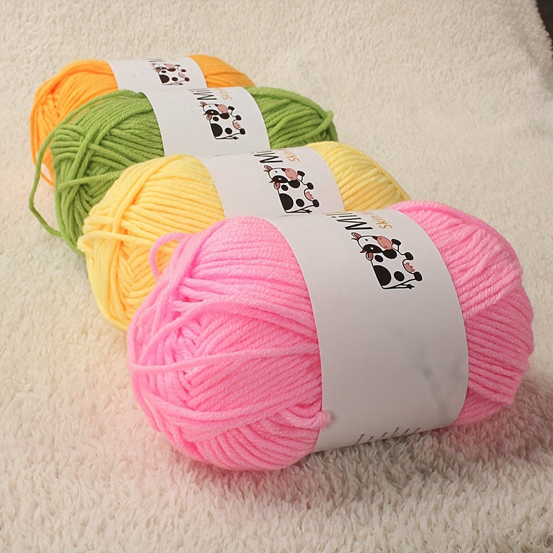 150g milk yarn handmade medium coarse DIY weaving yarn ball for knitting sweaters, hats, scarves and other clothing