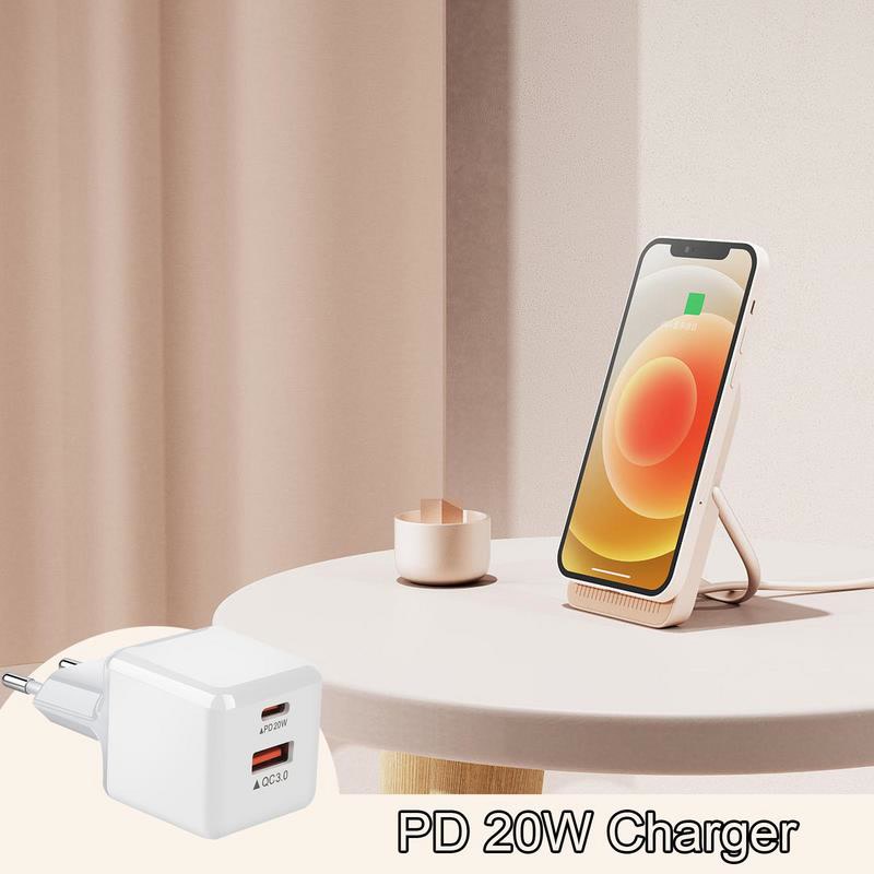38W PD20W QC3. 0 18W European American And British Fast Charging Mobile Phone Charger With PD Charging Head