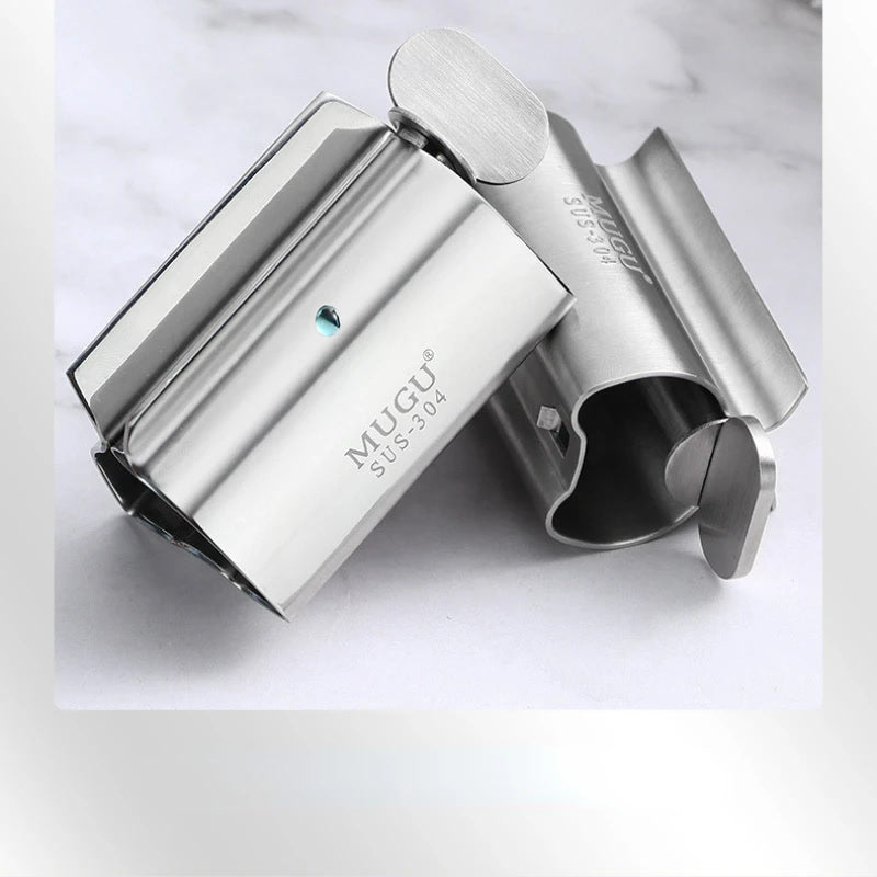 Home Toothpaste Squeezer Stainless Steel 304 Metal Toothpaste Dispenser Rotary Expressing Bathroom Accessories Home Good Product