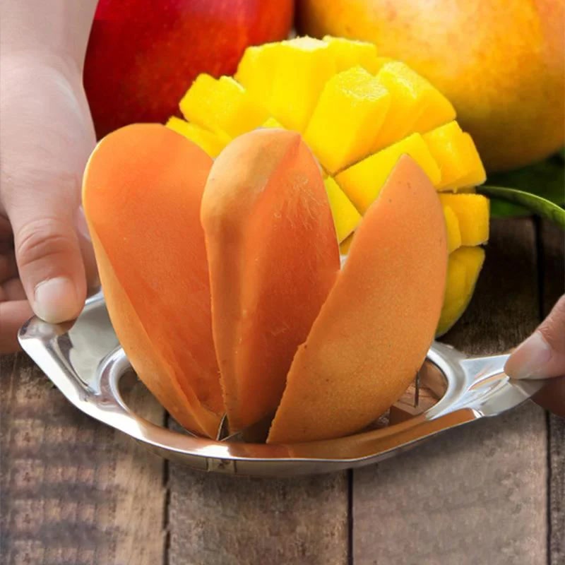1Pcs Stainless Steel Easy Mango Corer Slicer Cutter Watermelon Peeler Fruit Vegetable Tool Kitchen Accessories