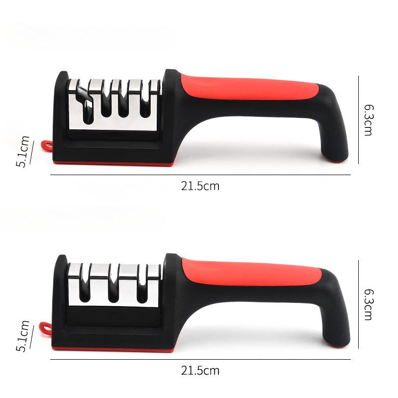 3/4 Segment Knife Sharpener Kitchen Multifunctional Handheld Fast Sharpening Stone Three-stage Cutting Knife Kitchen Supplies