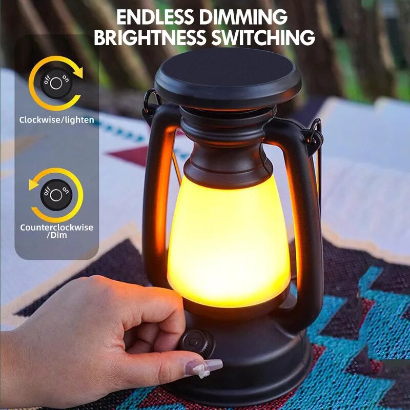 Charging Decoration Atmosphere Light Retro Horse Light Led Desk Lamp Outdoor Camping Bar Light Table Light Lantern Home Decor