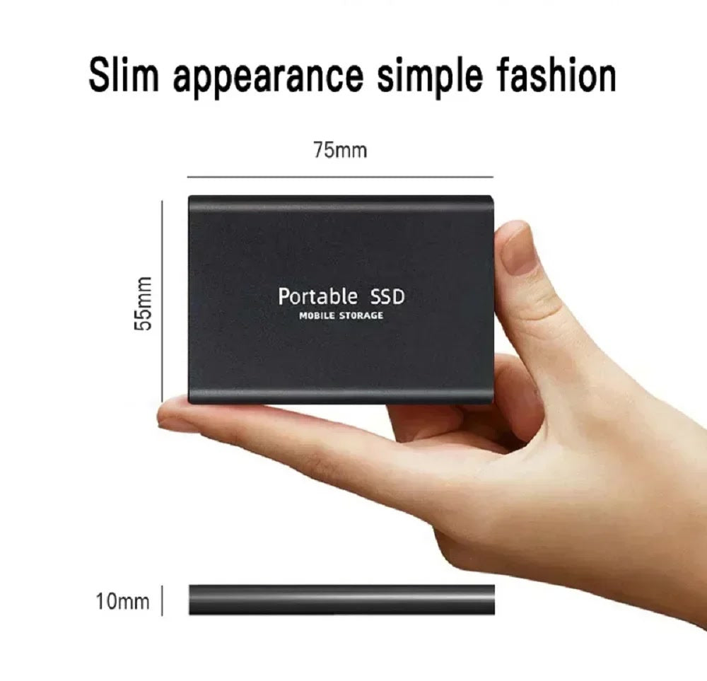 Portable SSD 1TB High Speed External Hard Drive USB 3.1 Type-C Interface Hard Disk 4TB Mass Solid State Drive for Laptop/PC/MAC