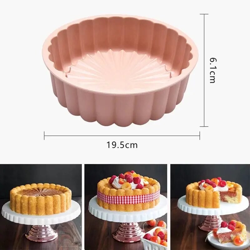 Silicone Sunflower Silhouette Cake Mold Round Diy Baking Molds Multi Purpose High Temperature Resistant Silicone Cake Mold Tools