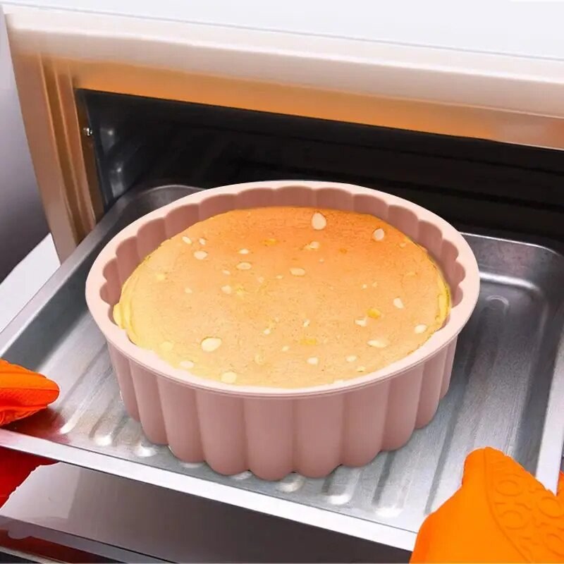 Silicone Sunflower Silhouette Cake Mold Round Diy Baking Molds Multi Purpose High Temperature Resistant Silicone Cake Mold Tools