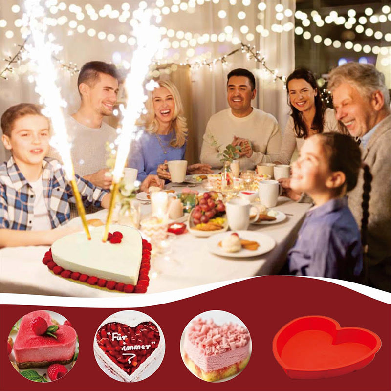 Silicone Heart Shaped Cake Pans for Baking 10inch Cake Molds for Chocolate Non-stick Food Grade silicone bakeware Easy Clean