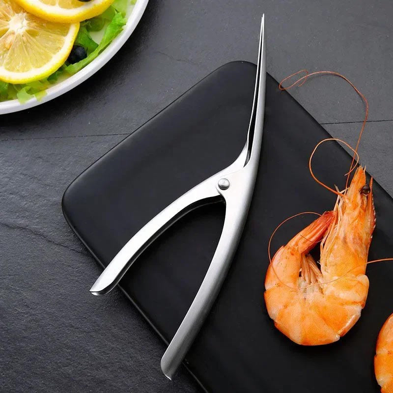 Stainless Steel Shrimp Stripper Peeler Shrimp Line Prawn Shell Peeler Durable Shrimp Cleaner Knife Kitchen Peeling Tools