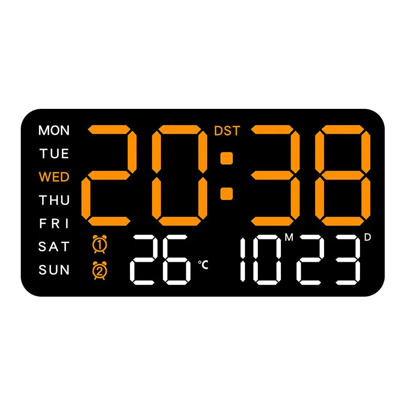 DigiWallClock Pro: 12" LED, Remote
