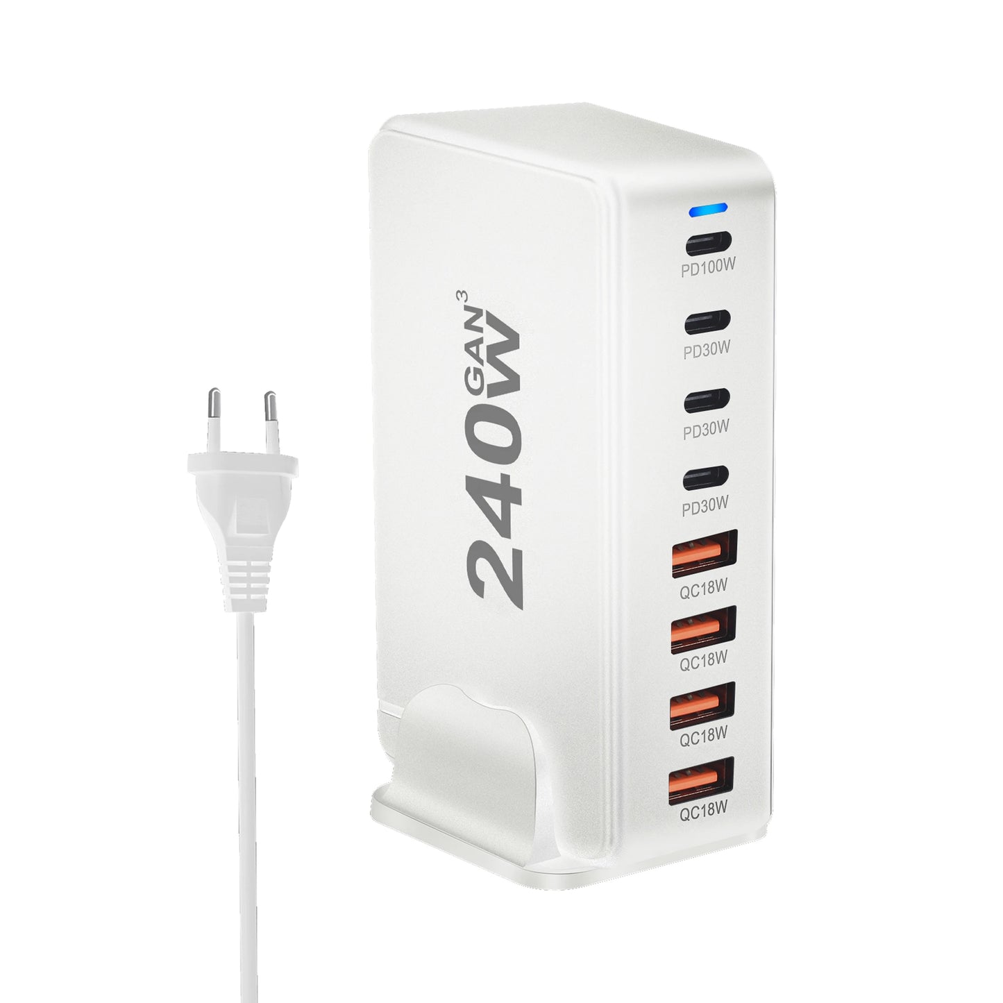 8-Port 240W GaN Desktop Charger